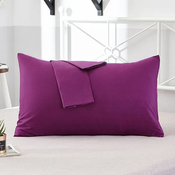 2 Piece Cotton 600Tc el Pillowcase 18 Solid Color Pillow Case Bedding 70X70Cm 50X75Cm 66X66 Pillow C