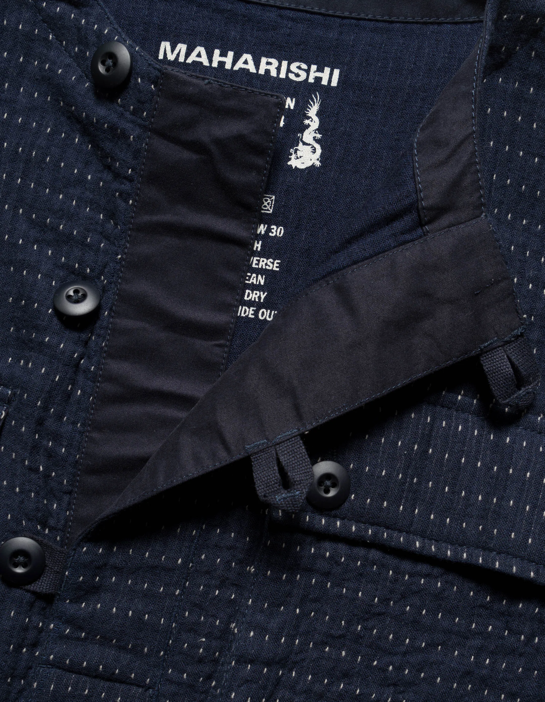 5132 Noragi Cargo Kurta Shirt Indigo