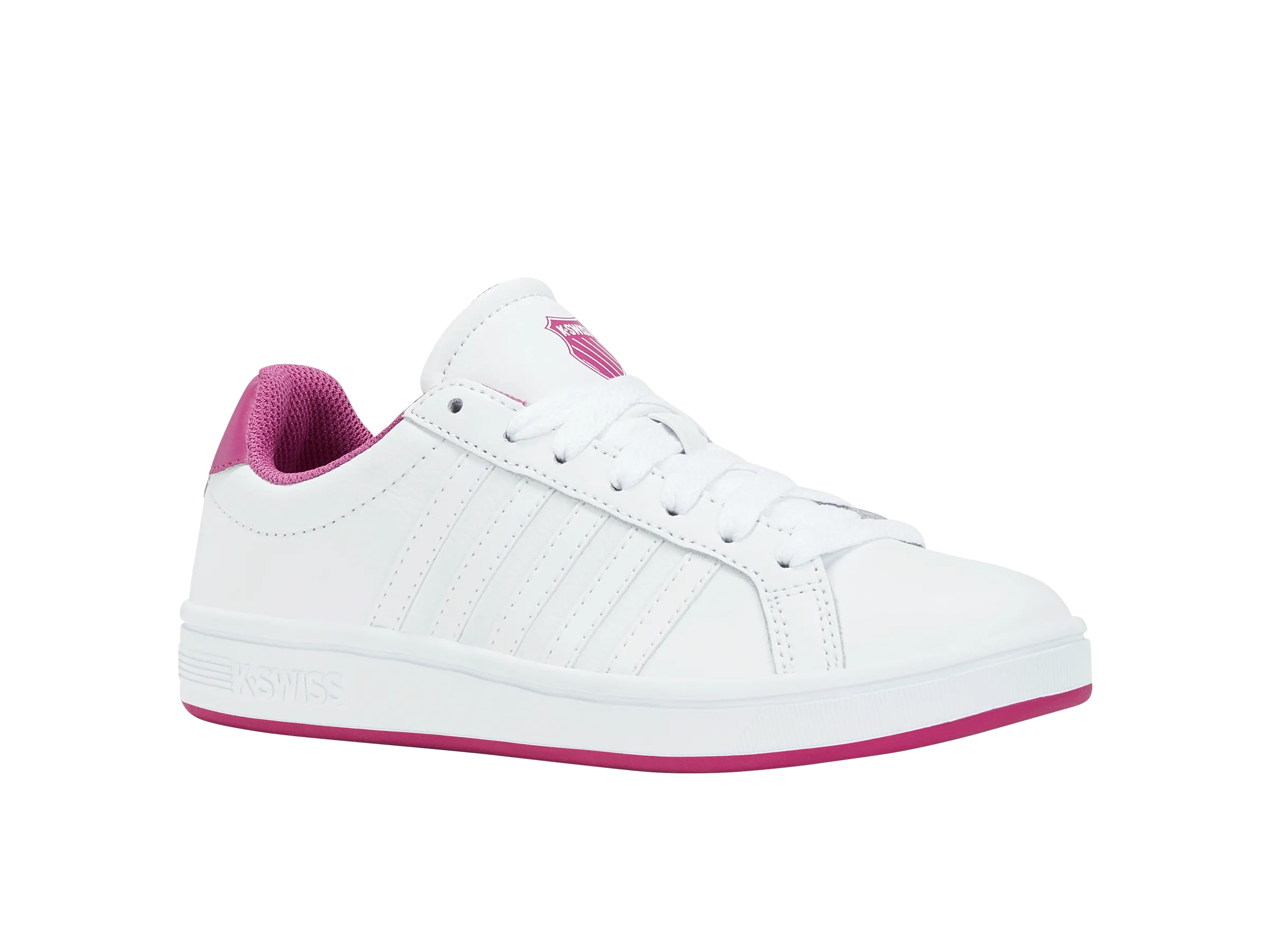 97011-165-M | COURT TIEBREAK | WHITE/FESTIVAL FUCSHIA