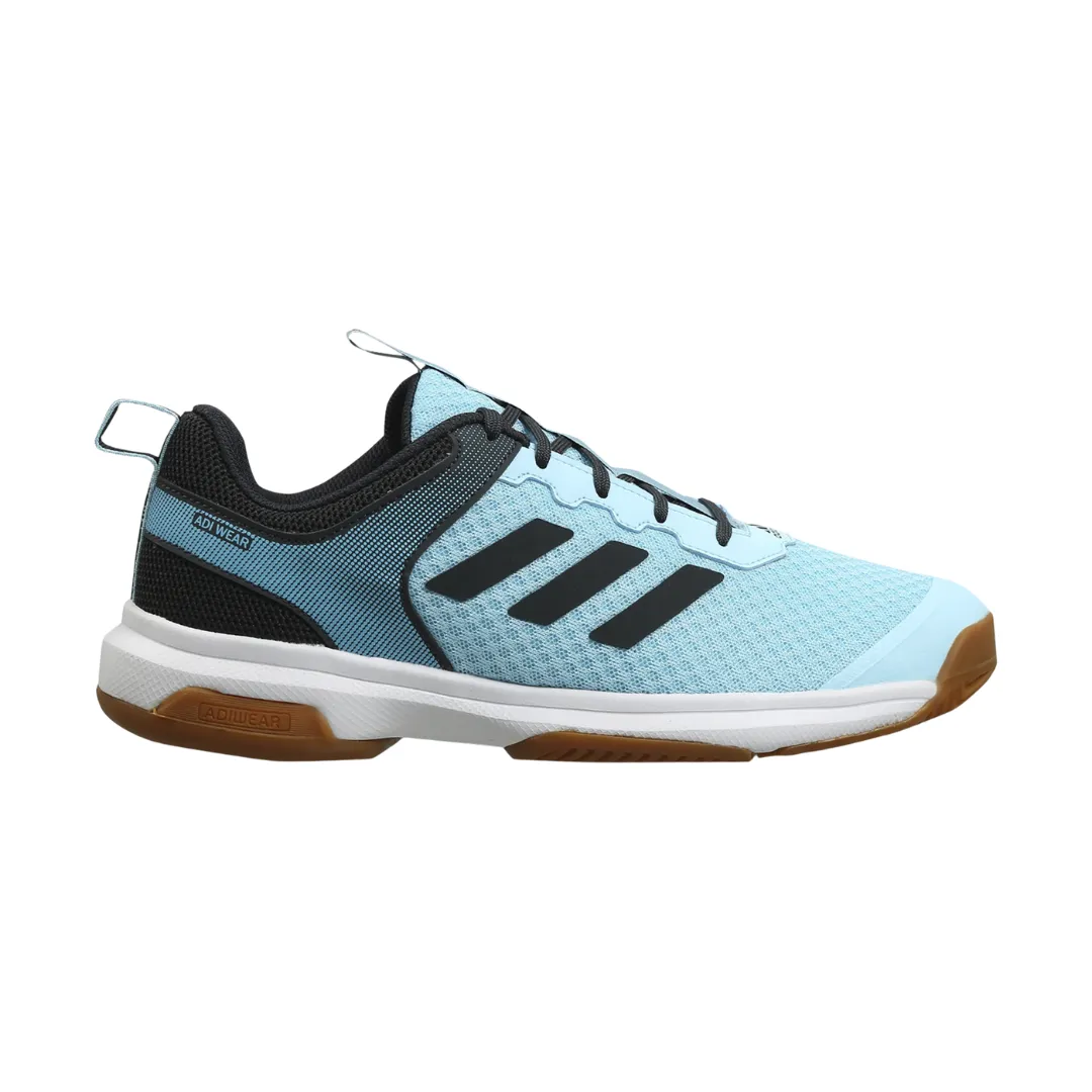 Adidas Milynl Indoor Badminton Shoe | Bliss Blue/Grey/Core Black/Gum