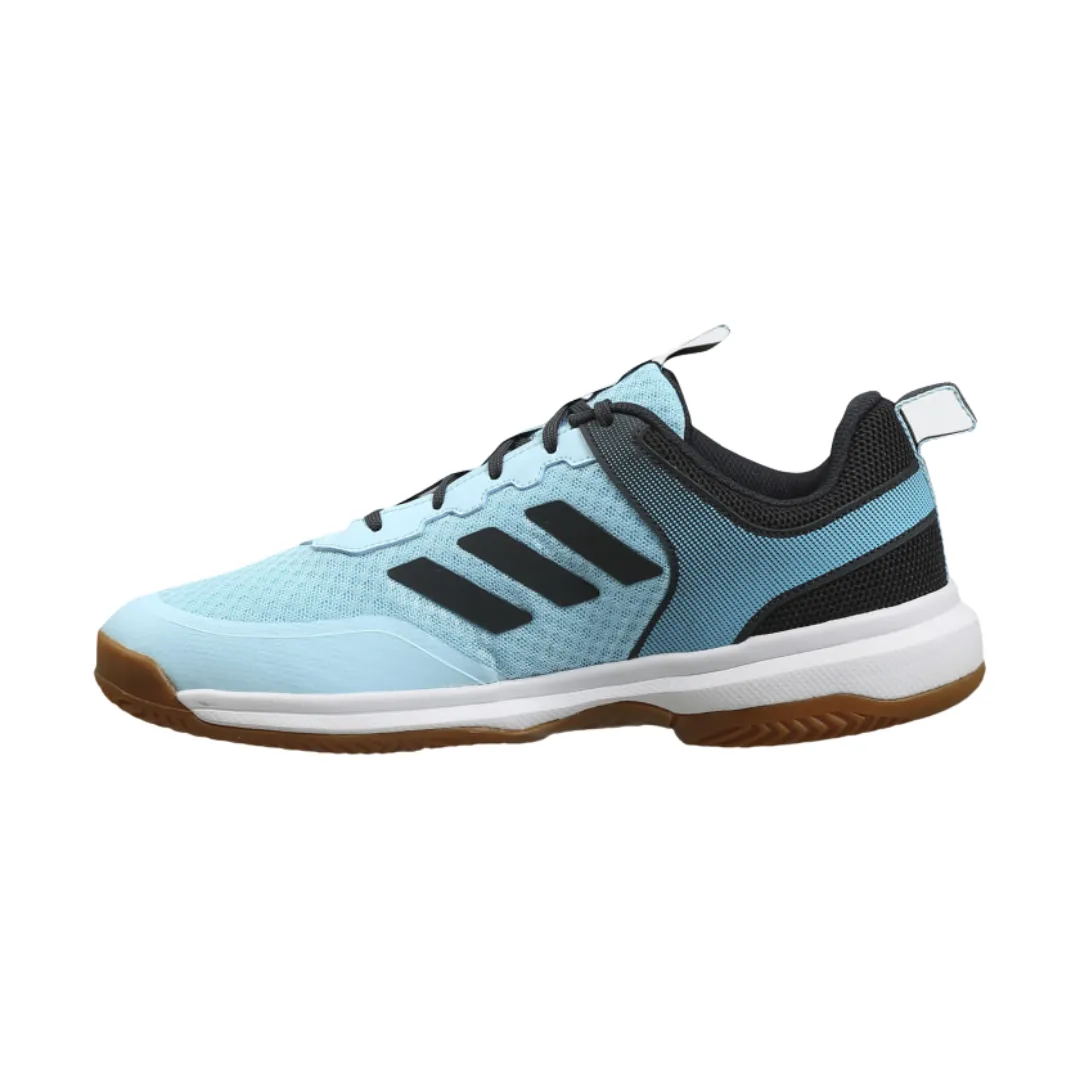 Adidas Milynl Indoor Badminton Shoe | Bliss Blue/Grey/Core Black/Gum