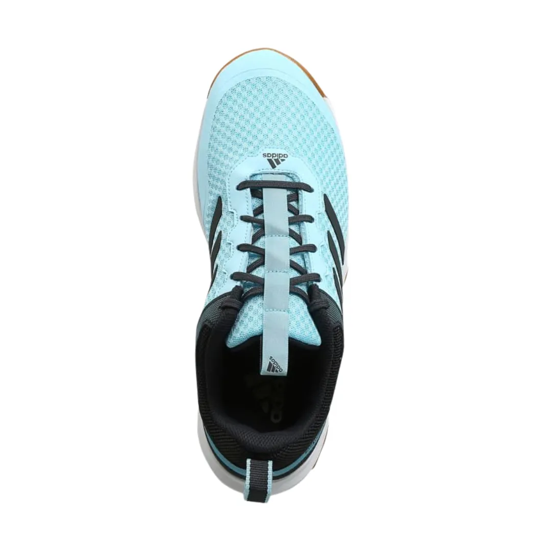 Adidas Milynl Indoor Badminton Shoe | Bliss Blue/Grey/Core Black/Gum