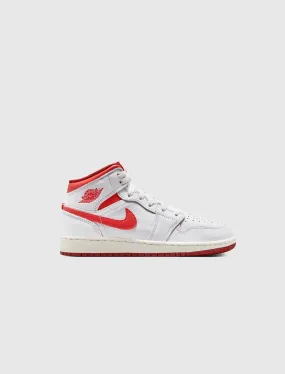 AIR JORDAN 1 MID FIRE RED CEMENT GS