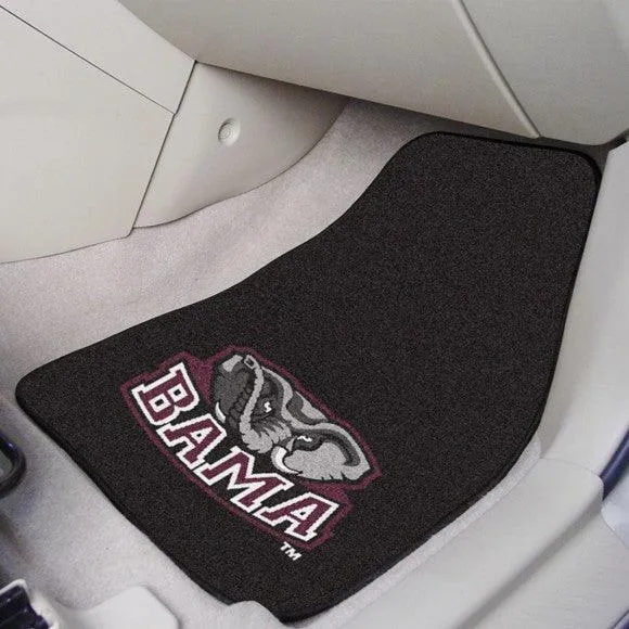 Alabama 2Pk Carpet Car Mat Set - Black