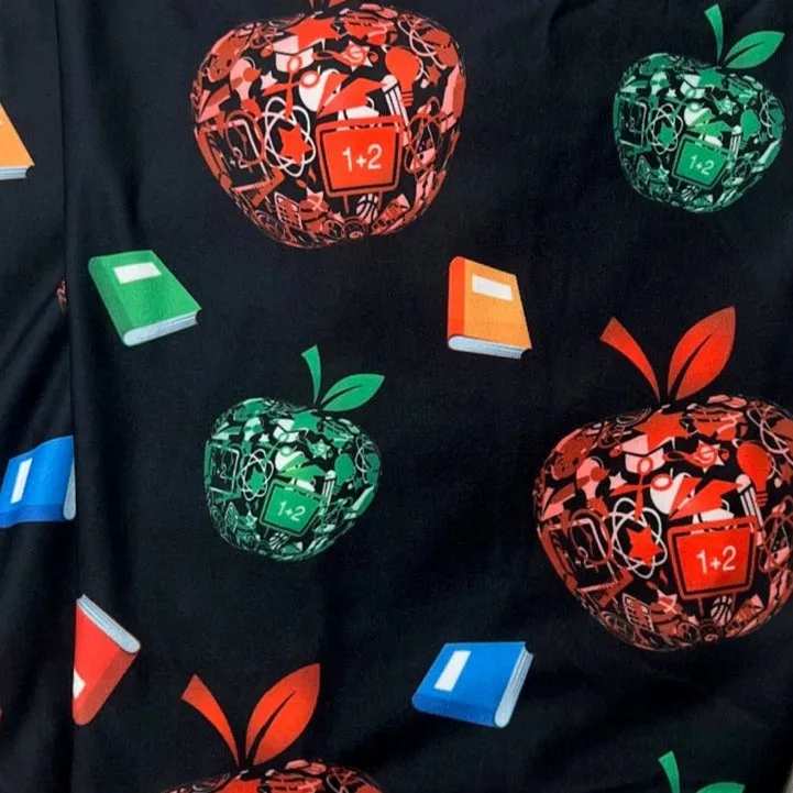 Apple For The Teacher Print Leggings