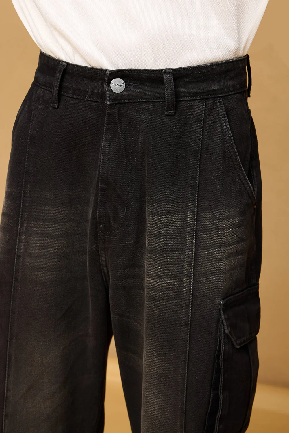 Asphalt Black Men's Baggy Cargo