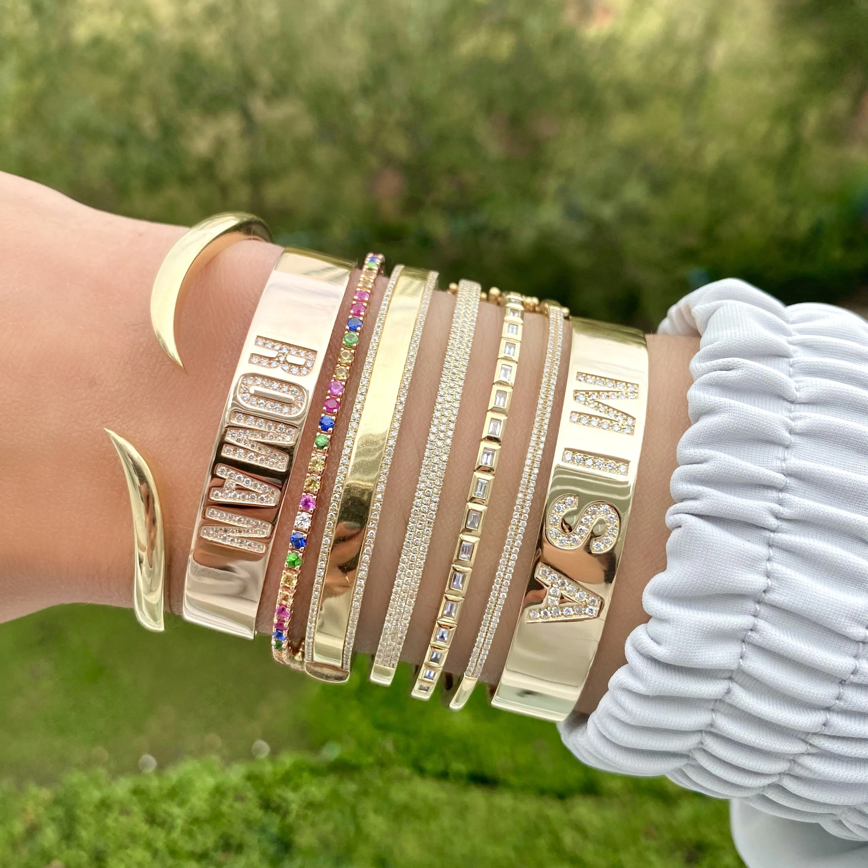 Baguette Bezel Bangle