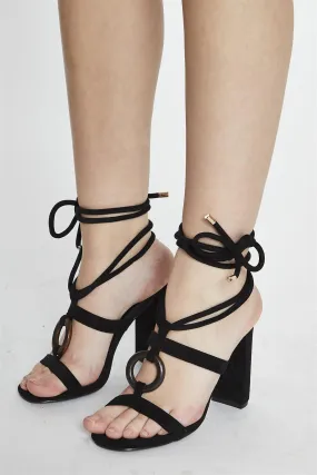 Black Block Strappy Heel