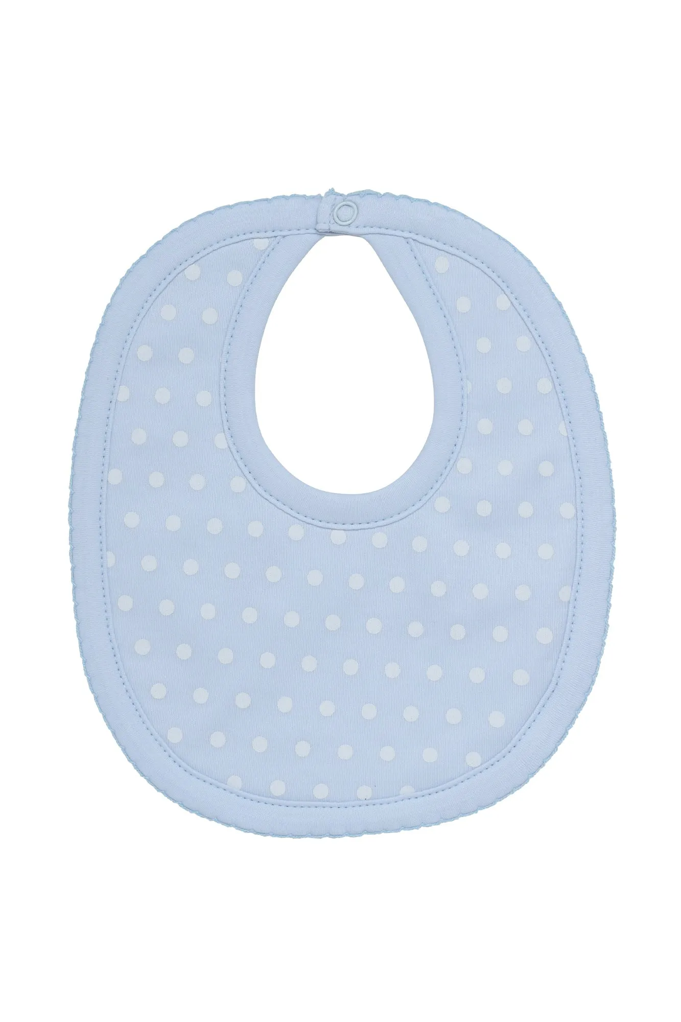 Blue Polka Dots Baby Bib