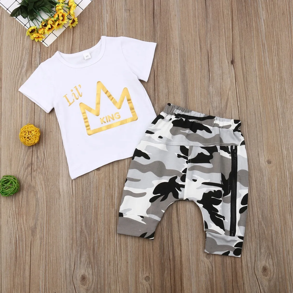 Boys Lil "KING" 2 Pcs Set