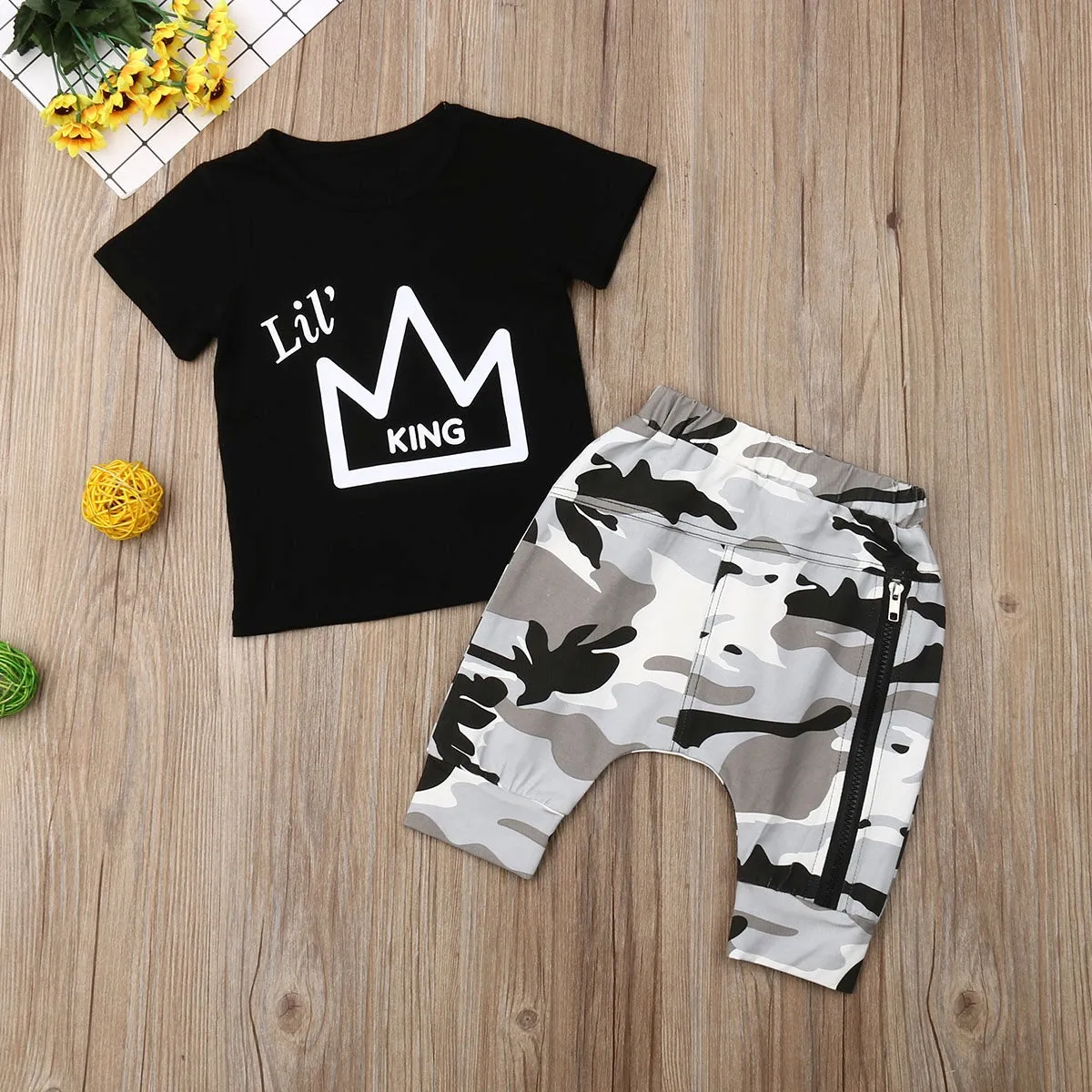 Boys Lil "KING" 2 Pcs Set