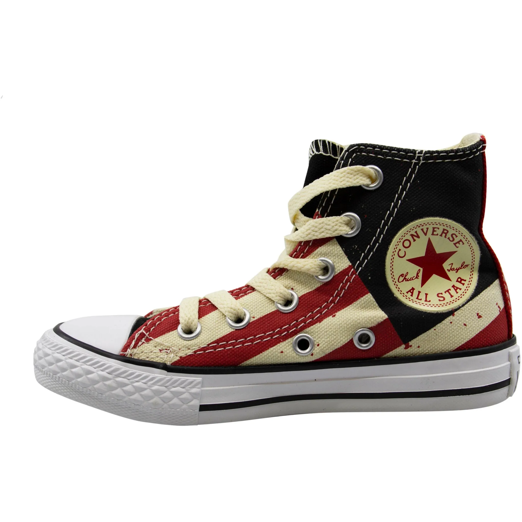 Converse Chuck Taylor Hi Fire Brick Canvas Lace Up Juniors Trainers 645156F