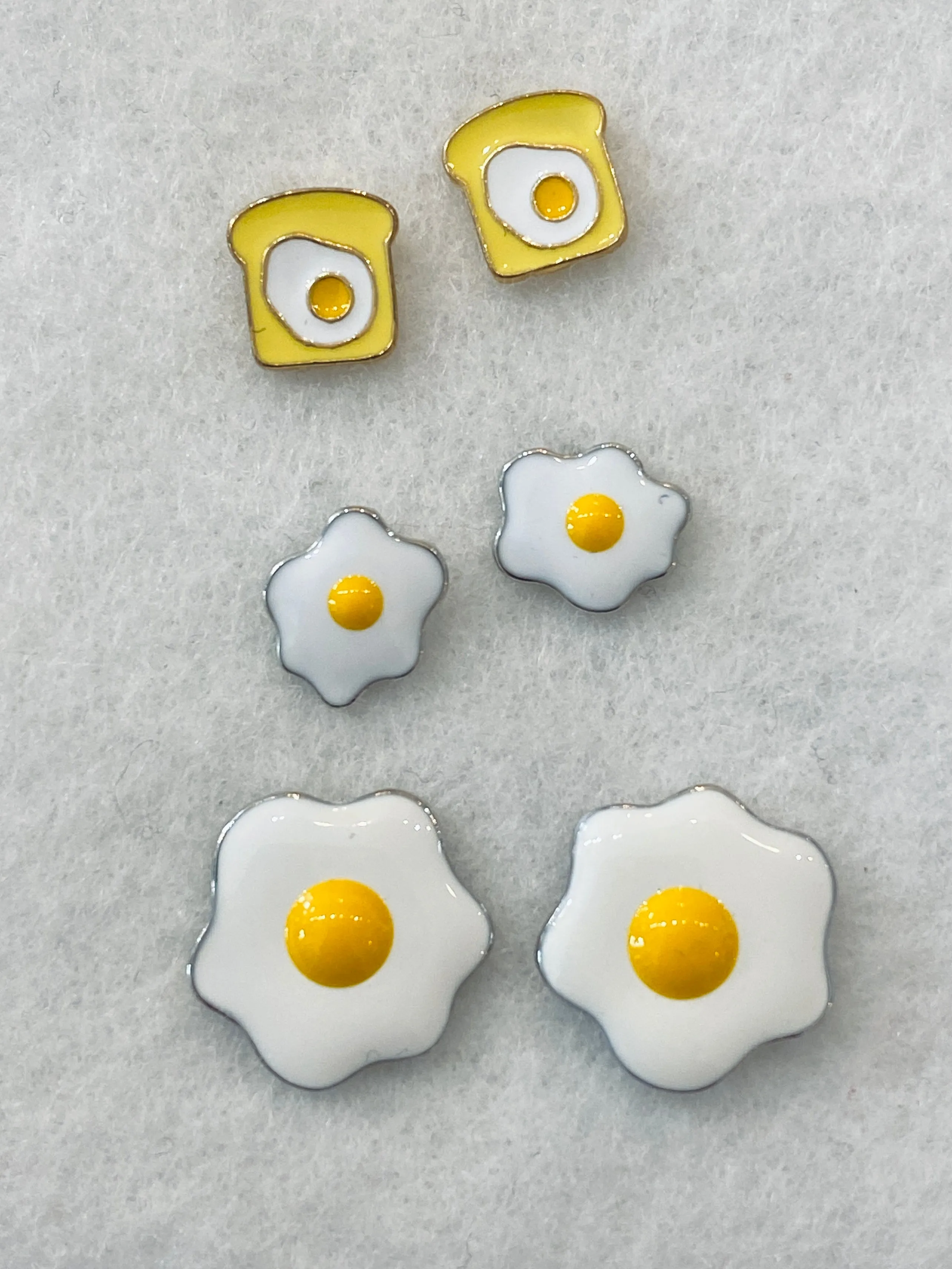 Cute Egg Family Enamel Stud Earrings