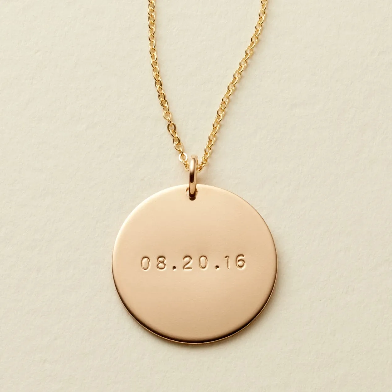 Date Disc Necklace