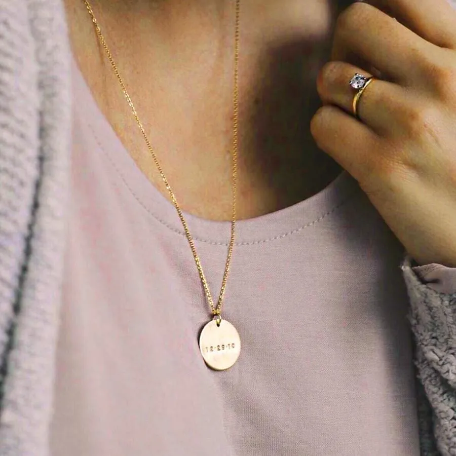 Date Disc Necklace