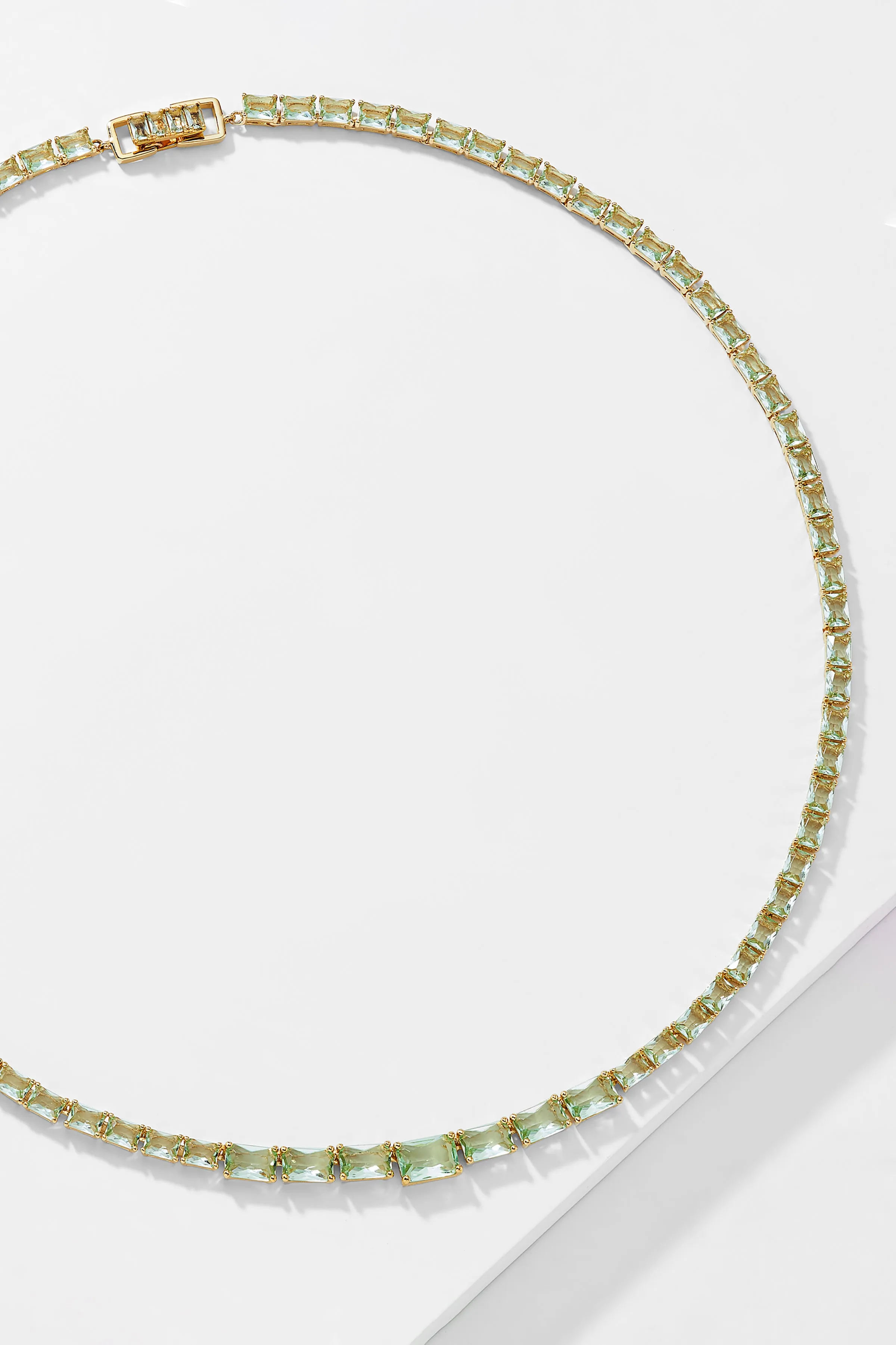 EMERALD ISLE LIGHT GREEN COLLAR NECKLACE