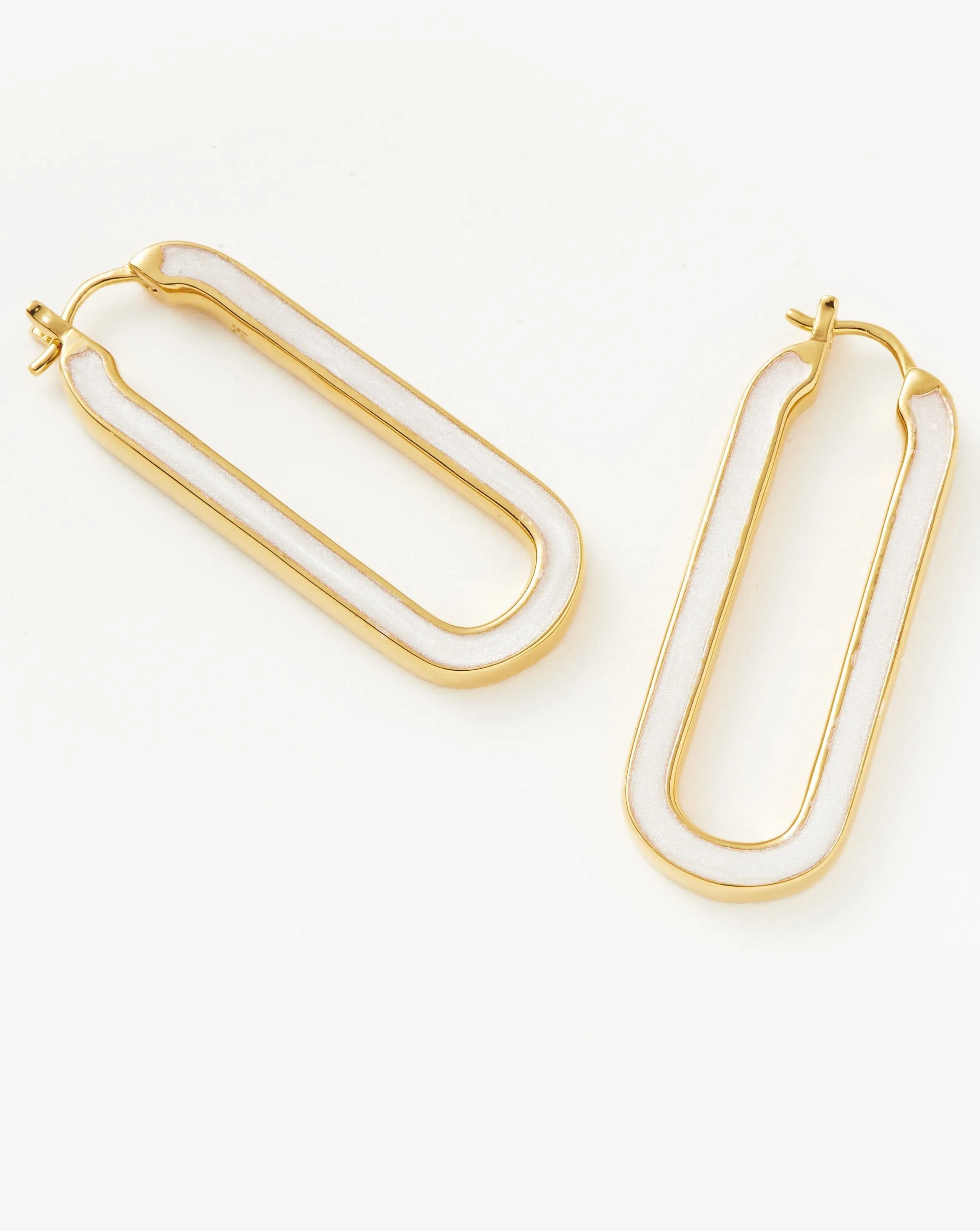 Enamel Haze Ovate Large Hoop Earrings