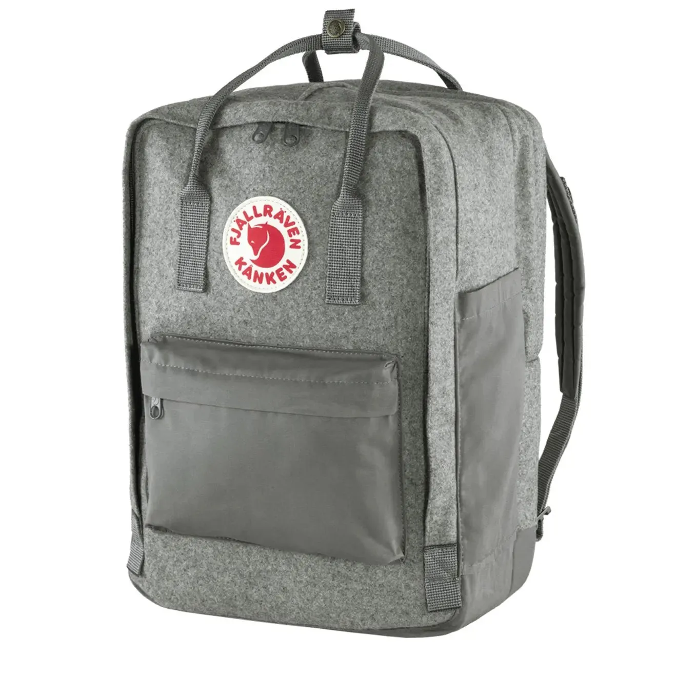 Fjallraven Kanken Re-Wool Laptop 15  Granite Grey