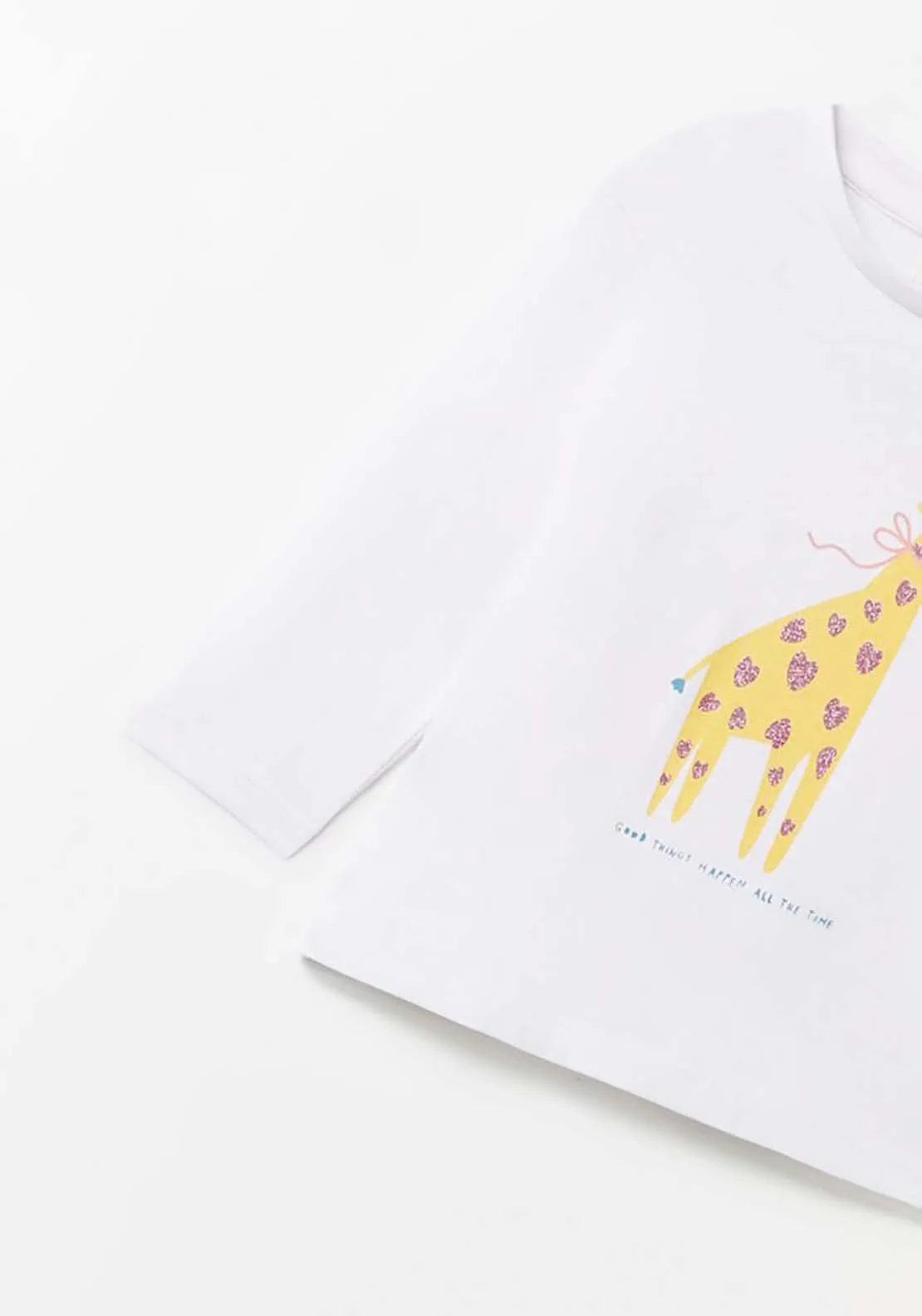 Giraffe Print T-Shirt - White