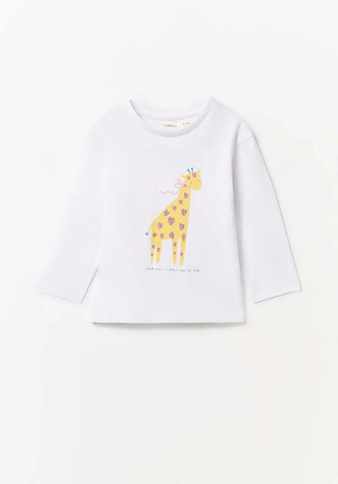 Giraffe Print T-Shirt - White