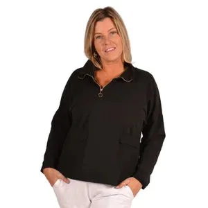 Half Zip Top with Pocket