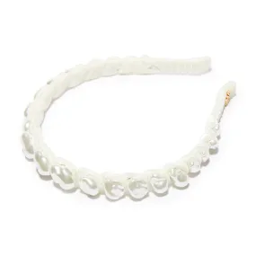 IVORY GRADUATED BAROQUE PEARL HEADBAND