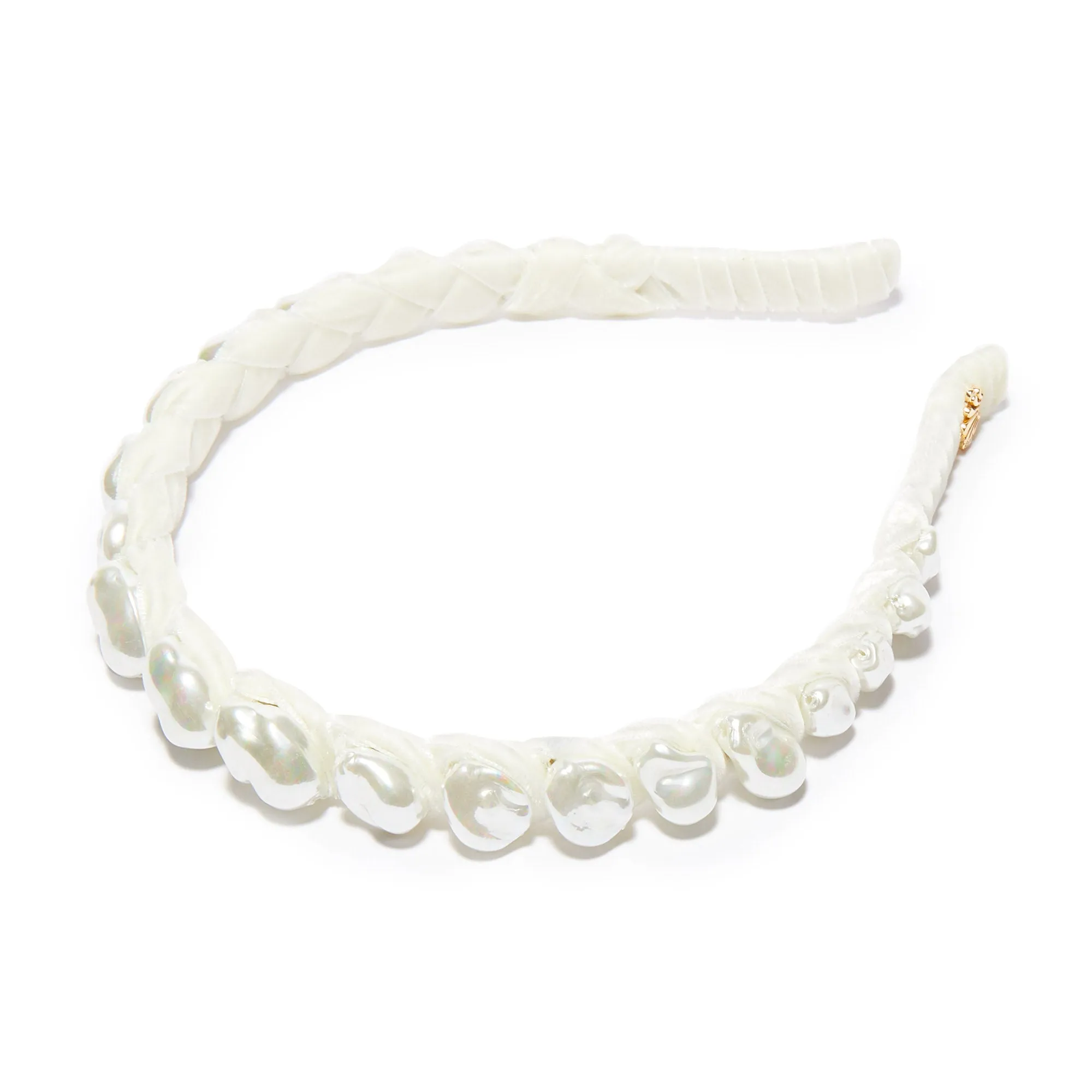 IVORY GRADUATED BAROQUE PEARL HEADBAND