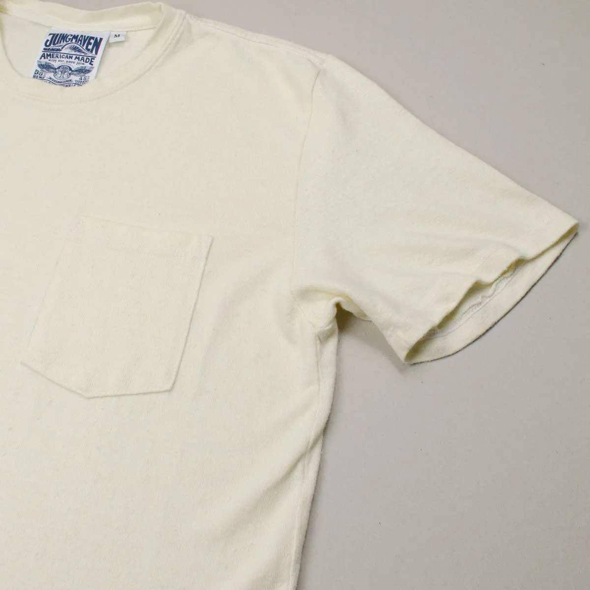 Jungmaven - Baja Pocket Hemp T-shirt 55/45 (7 oz) - Washed White / Ecru