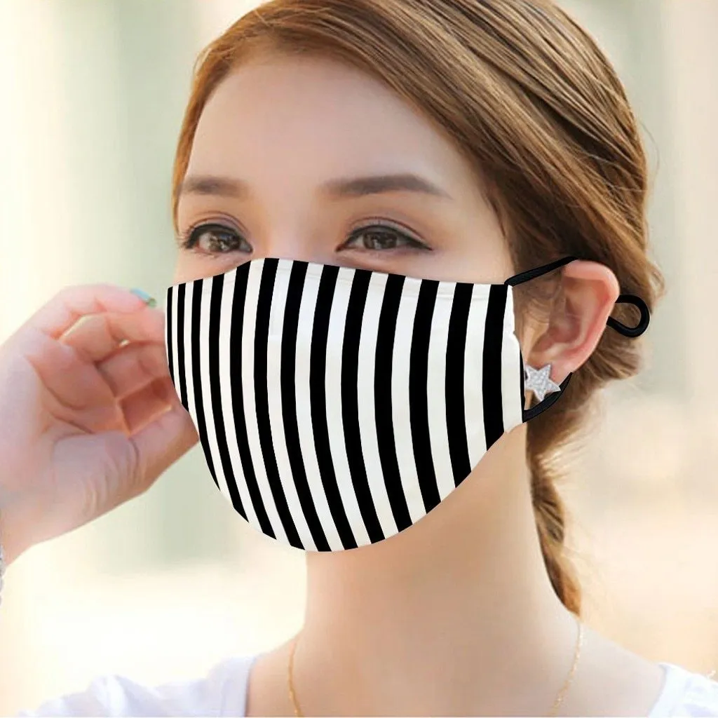 Kinuyo Face Mask - Black and White