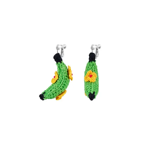 LB Green Ear Clip Cute Sweet Earrings LOJL30