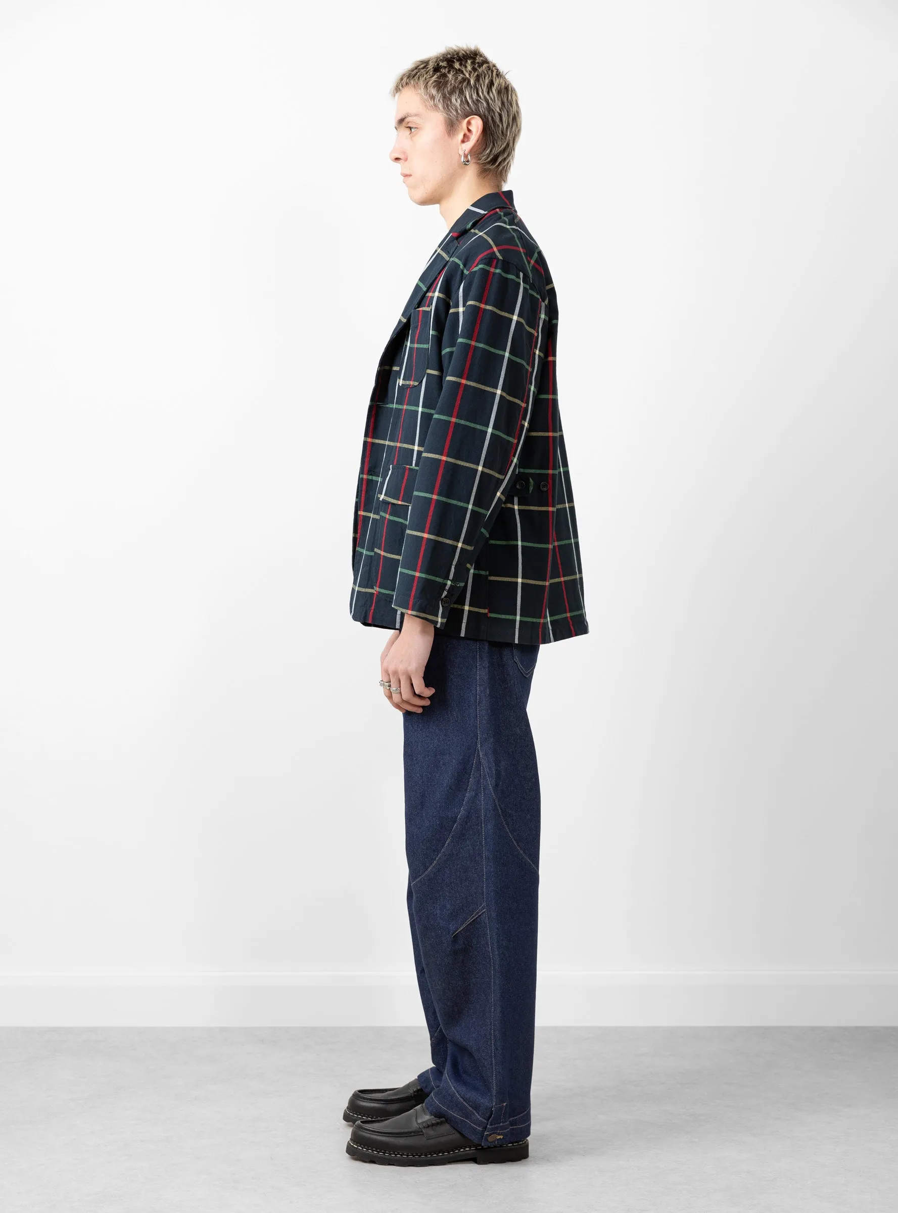 Loiter Jacket Navy Windowpane