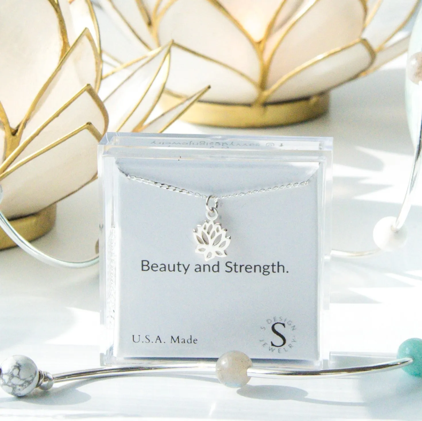 Lotus | Little Layer Necklace | Sterling Silver