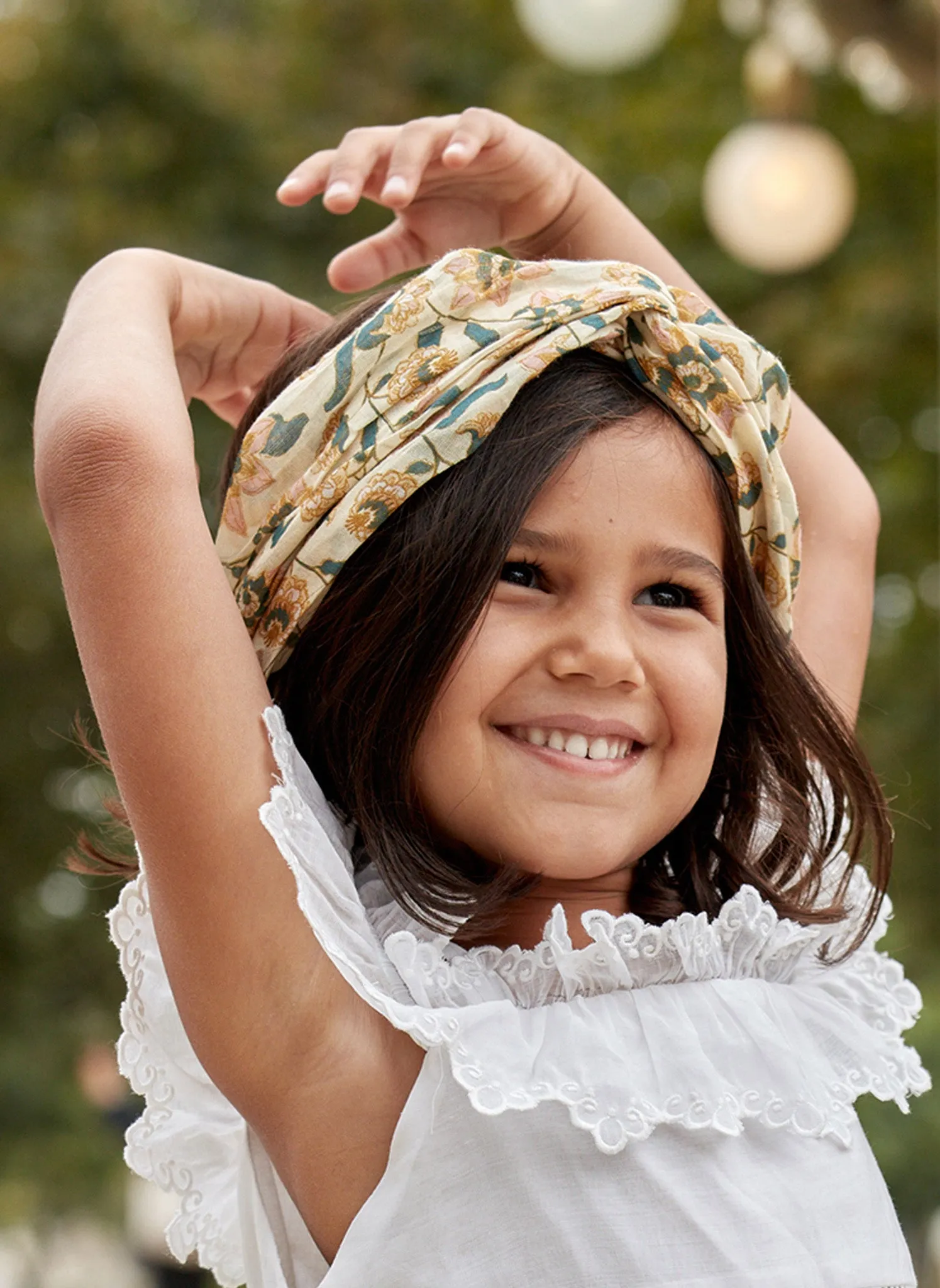 Louise Misha Yuriria Headband in Cream Flowers