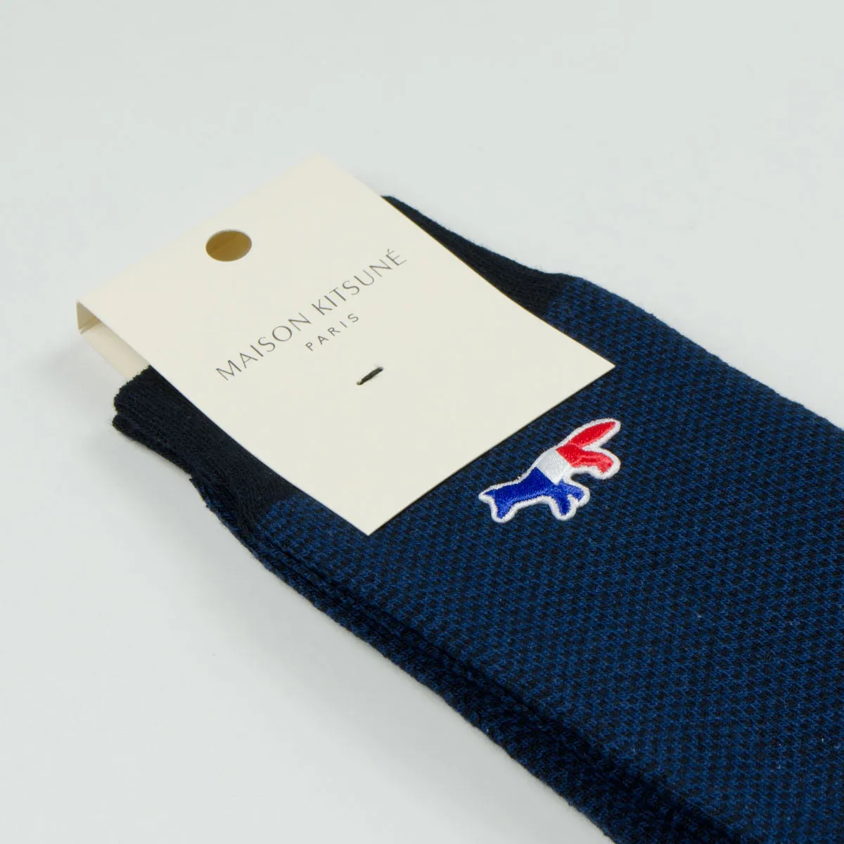 Maison Kitsuné - Check Indigo Socks - Indigo