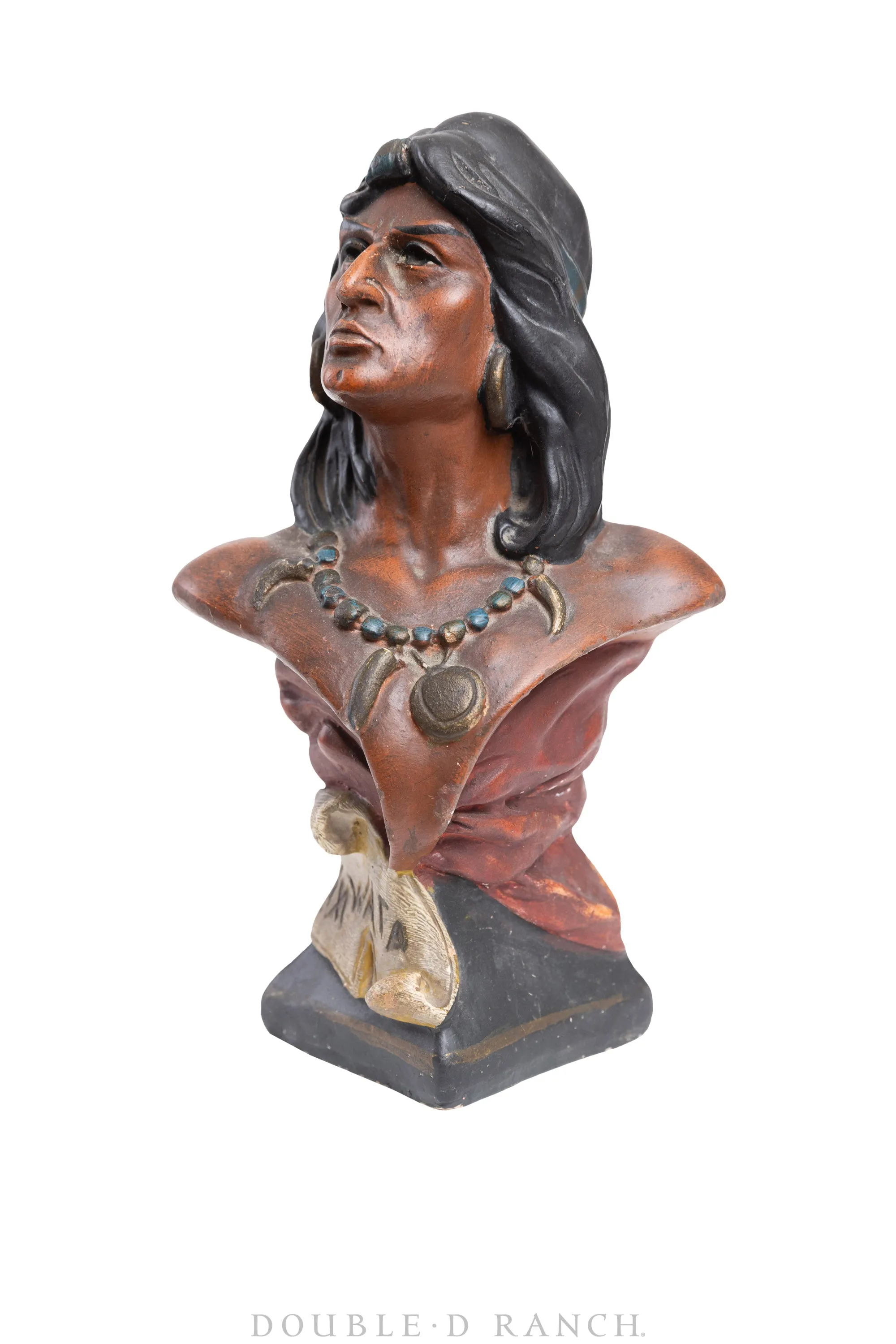 Miscellaneous, Folk Art, Native American Bust, HIAWATA, Tobacco Advertising, 1910, 809