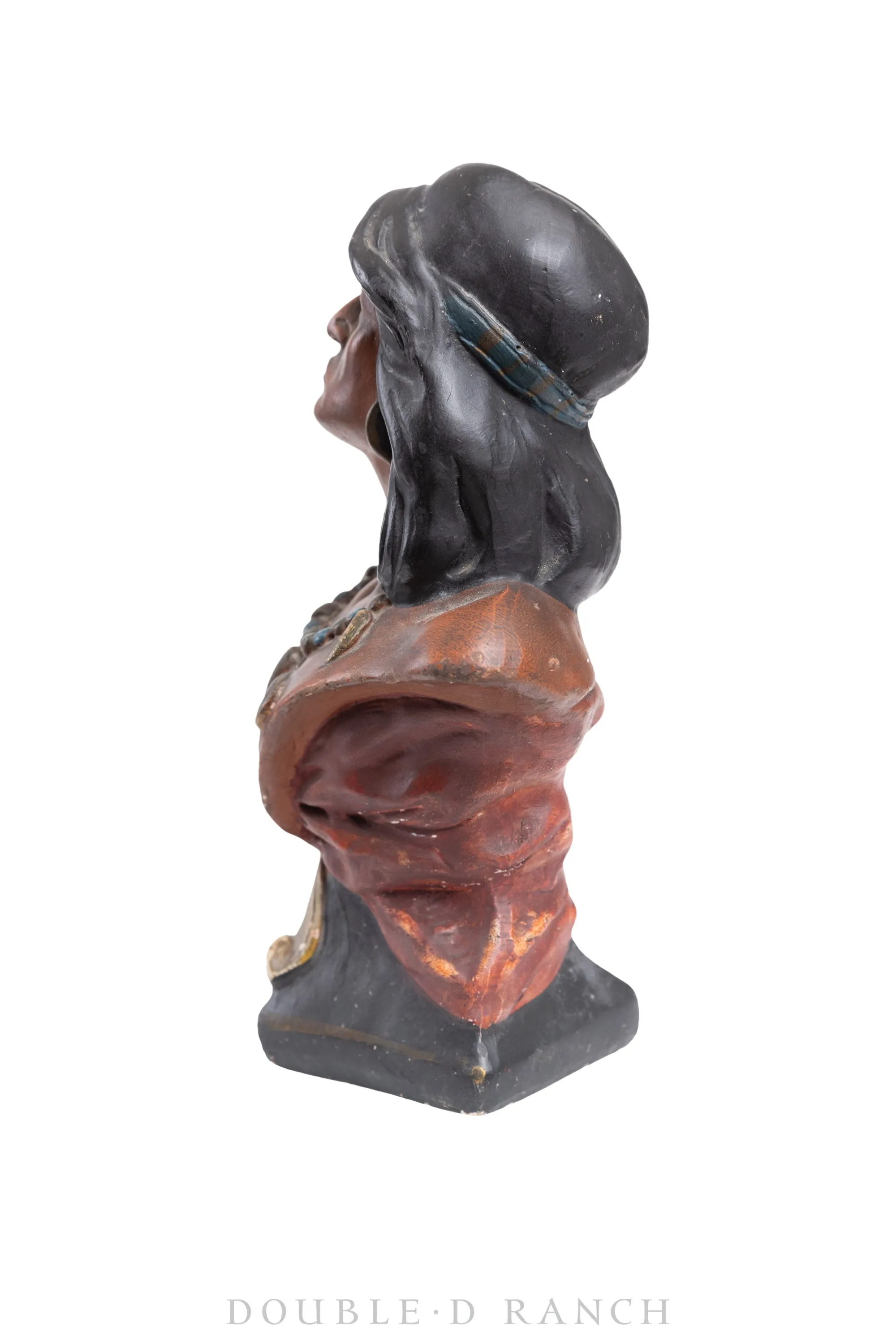 Miscellaneous, Folk Art, Native American Bust, HIAWATA, Tobacco Advertising, 1910, 809