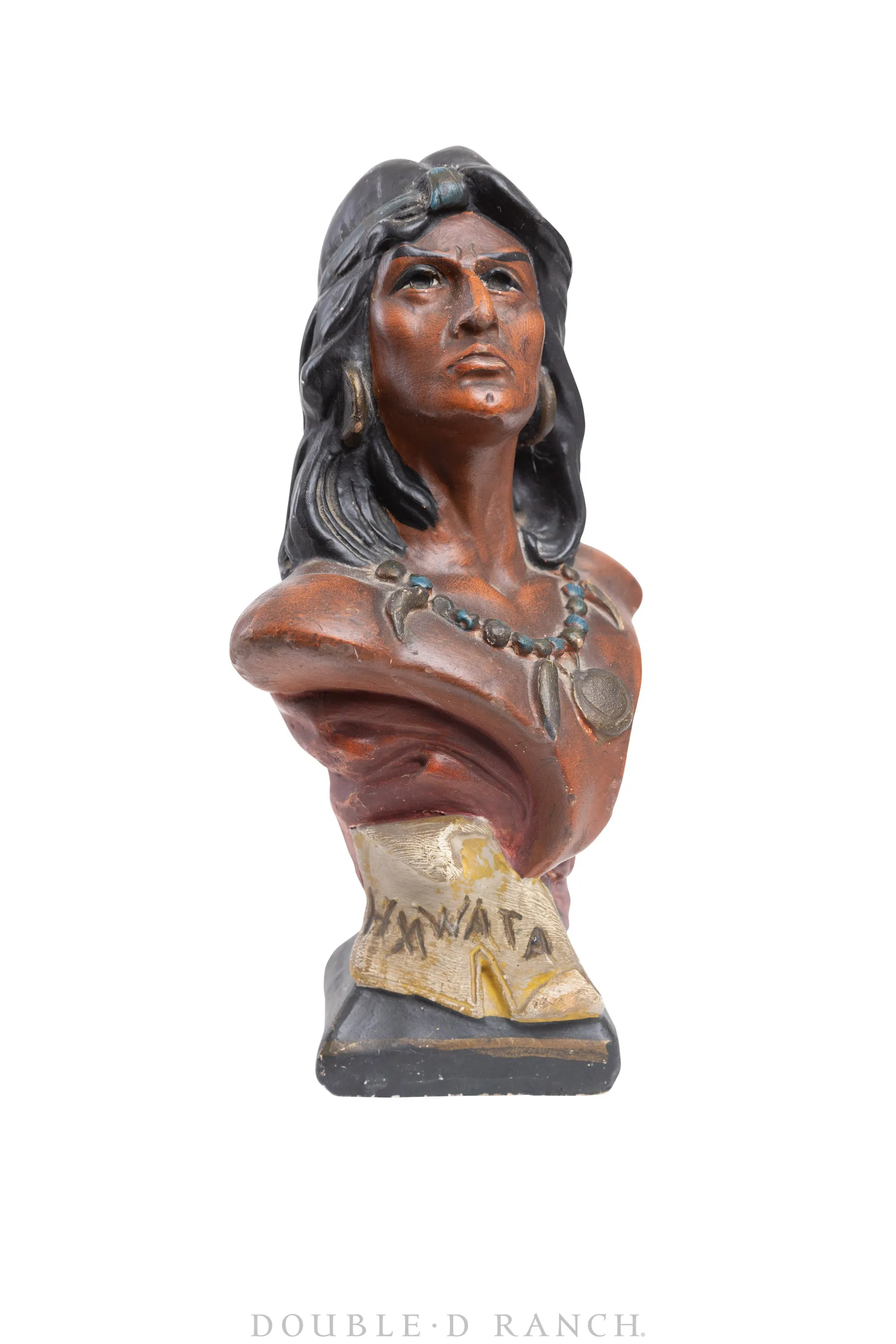 Miscellaneous, Folk Art, Native American Bust, HIAWATA, Tobacco Advertising, 1910, 809