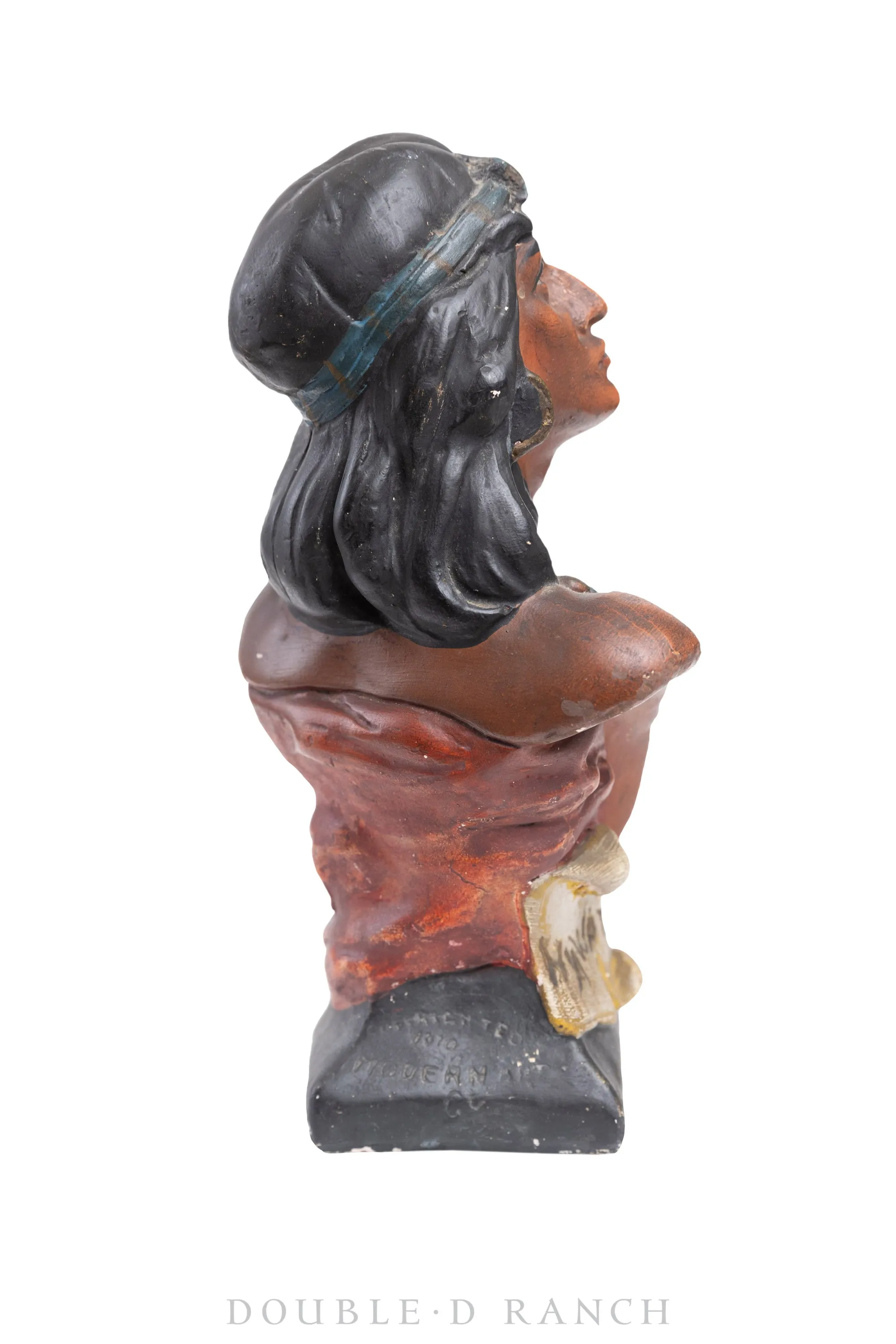 Miscellaneous, Folk Art, Native American Bust, HIAWATA, Tobacco Advertising, 1910, 809