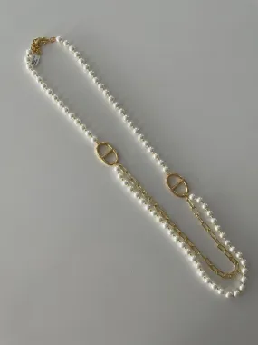 Necklace - Gold/Pearl