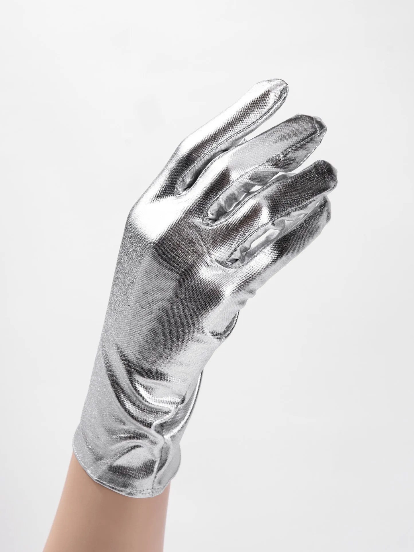 Nova Wrist Length Metallic Gloves