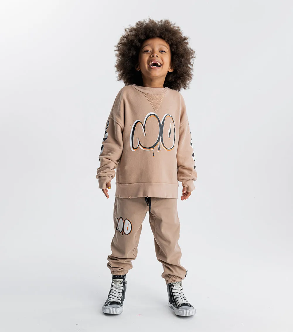 NUNUNU FW23 Bubbly No! Sweatpants in Coffee