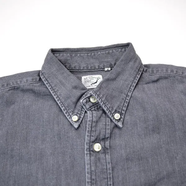 orSlow - Button-down Shirt - Black Grey Denim