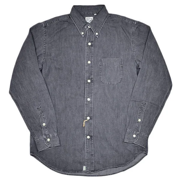 orSlow - Button-down Shirt - Black Grey Denim