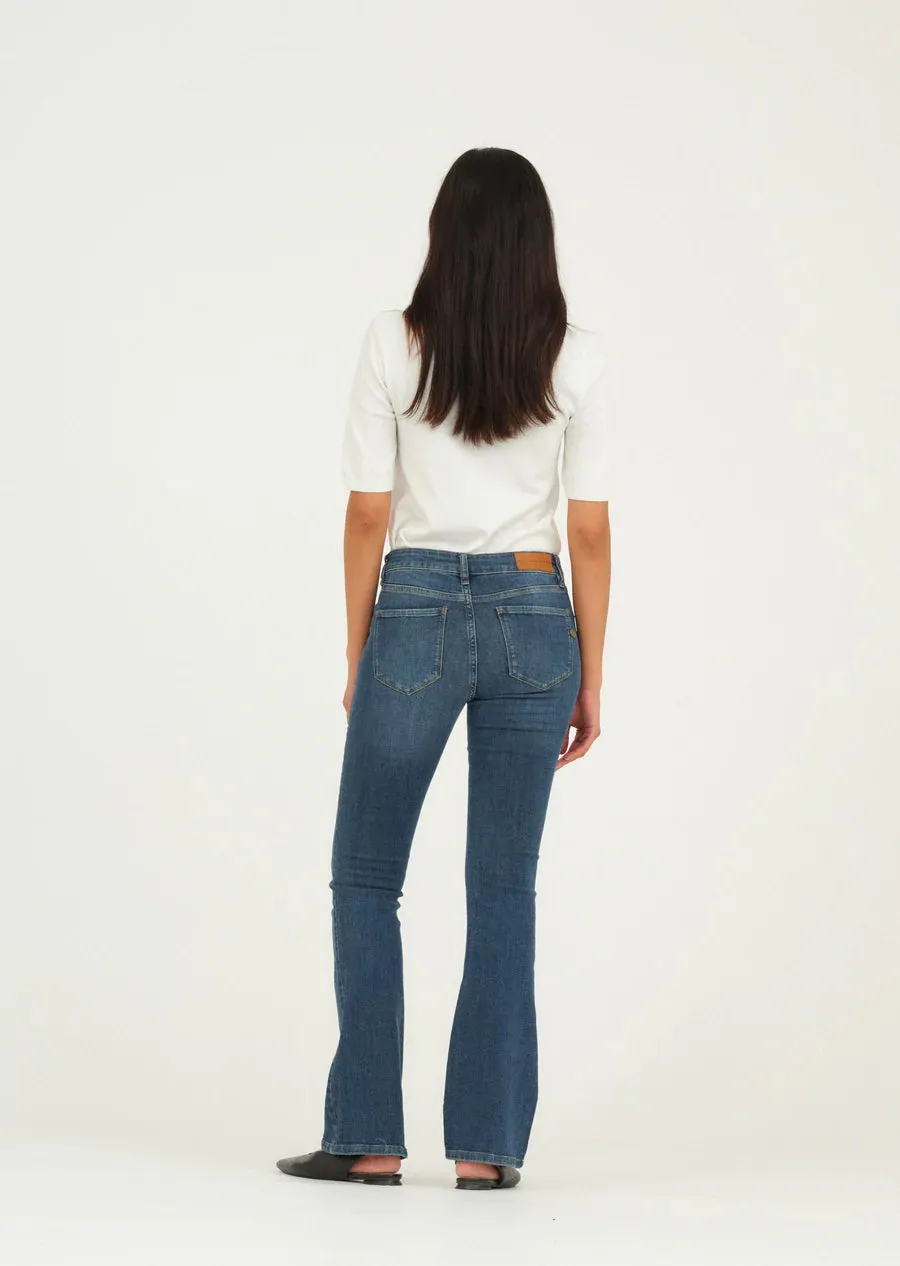 Pieszak Marija  Flare Leg Mid Rise Jeans - Washington Wash B4005