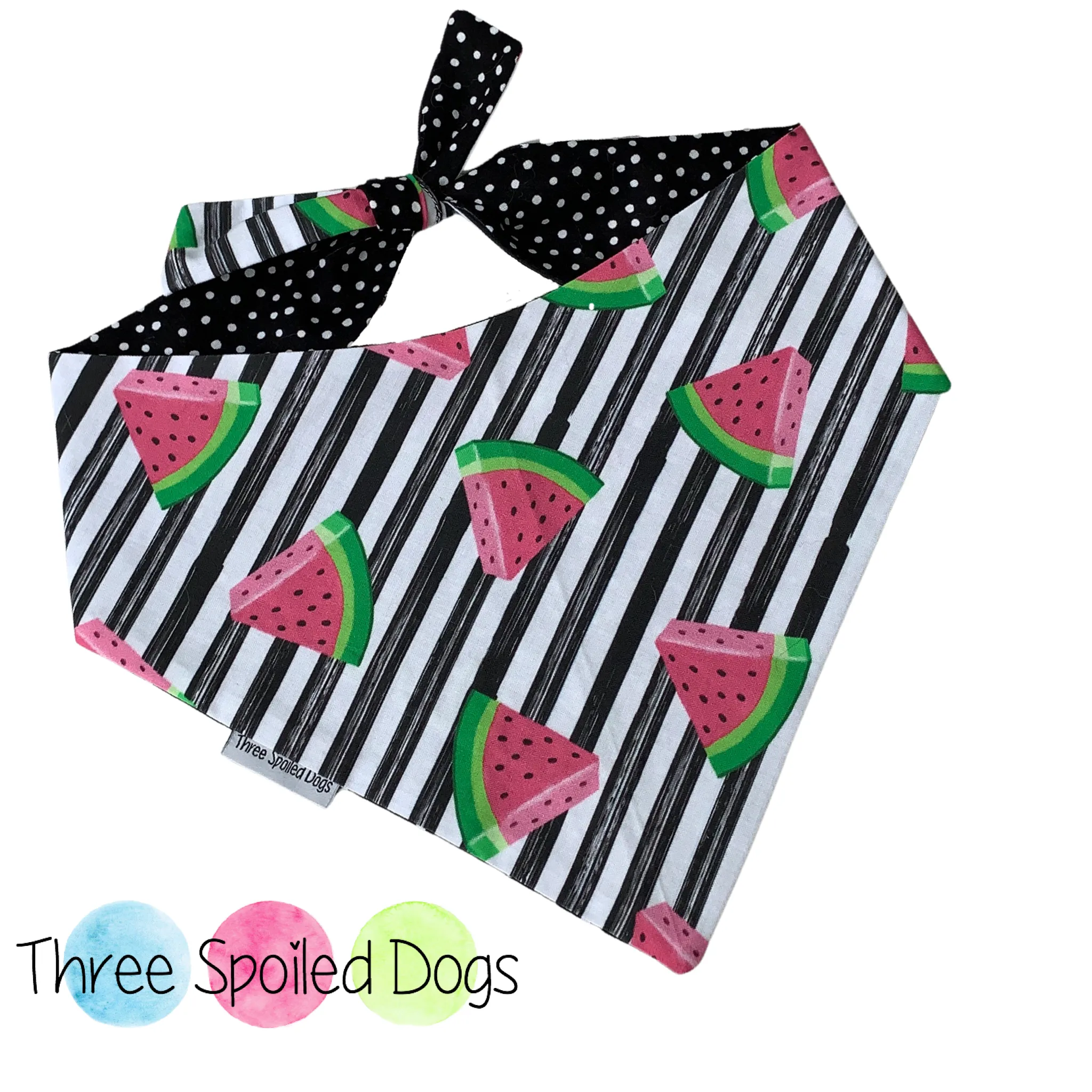 Pineapples, Pink Lemons, Limes and Watermelon Personalized Dog Bandanas