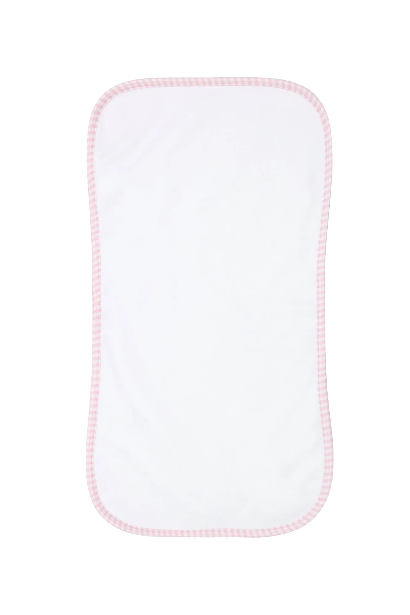 Pink Gingham Burp Cloth