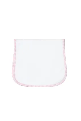 Pink Gingham Burp Cloth