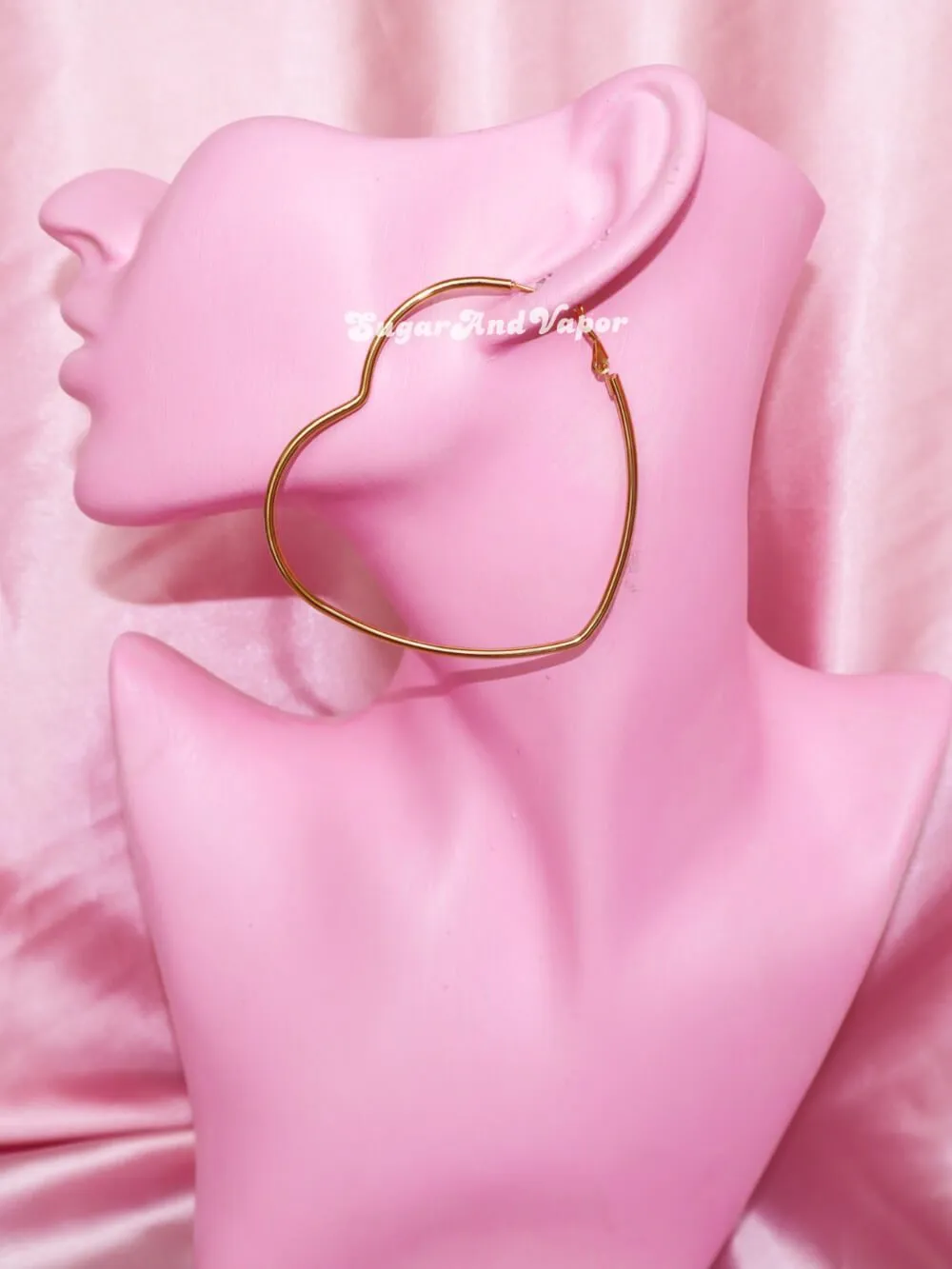 Retro Cute Heart Hoops Earrings 2.0