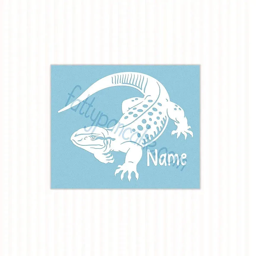 Savannah Monitor Decal, Waterproof Vinyl Decal, Cute Reptile Gift