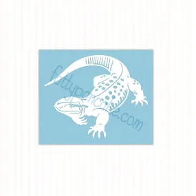 Savannah Monitor Decal, Waterproof Vinyl Decal, Cute Reptile Gift